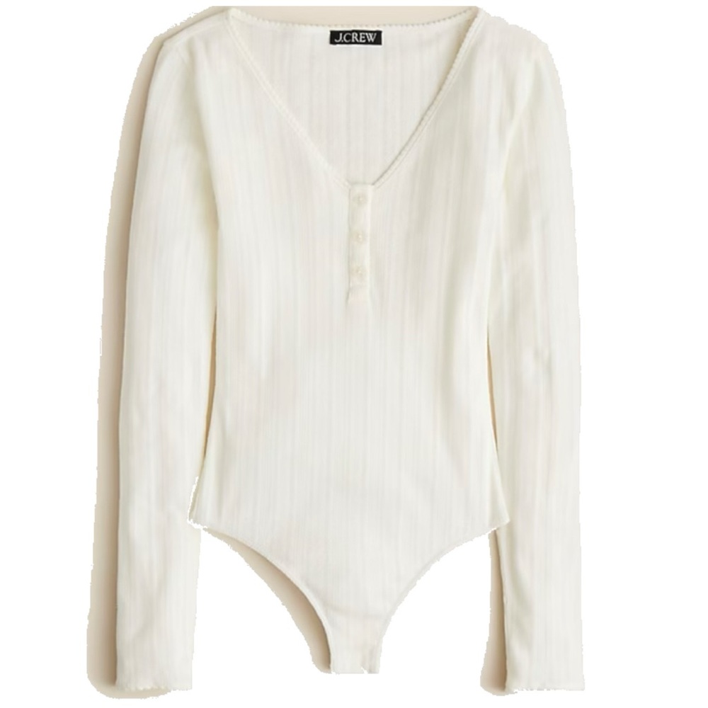 NWOT J. crew pointelle body suit size M